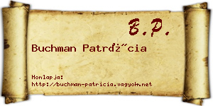 Buchman Patrícia névjegykártya